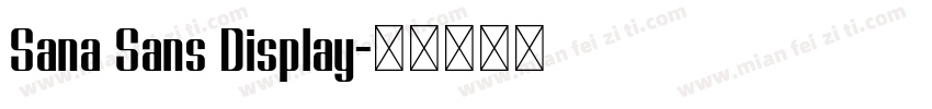 Sana Sans Display字体转换
